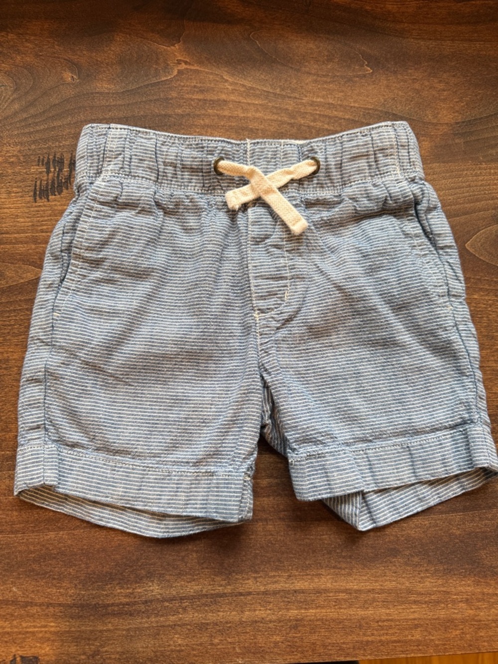 Crewcuts Blue Striped Drawstring Toddler Shorts